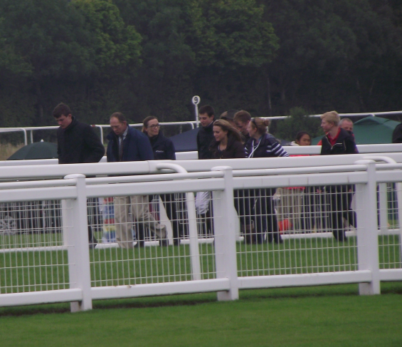 Victoria Pendleton walking the course before her first ever ride under rules